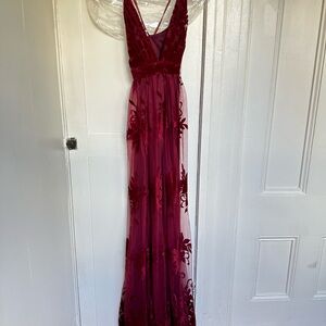 Windsor Burgundy Wedding Dress